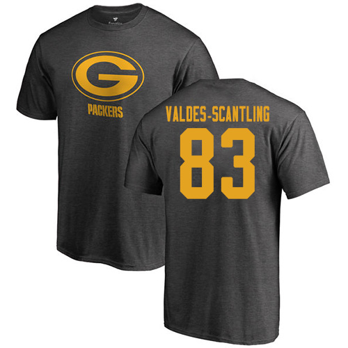 Men Green Bay Packers Ash #83 Valdes-Scantling Marquez One Color Nike NFL T Shirt